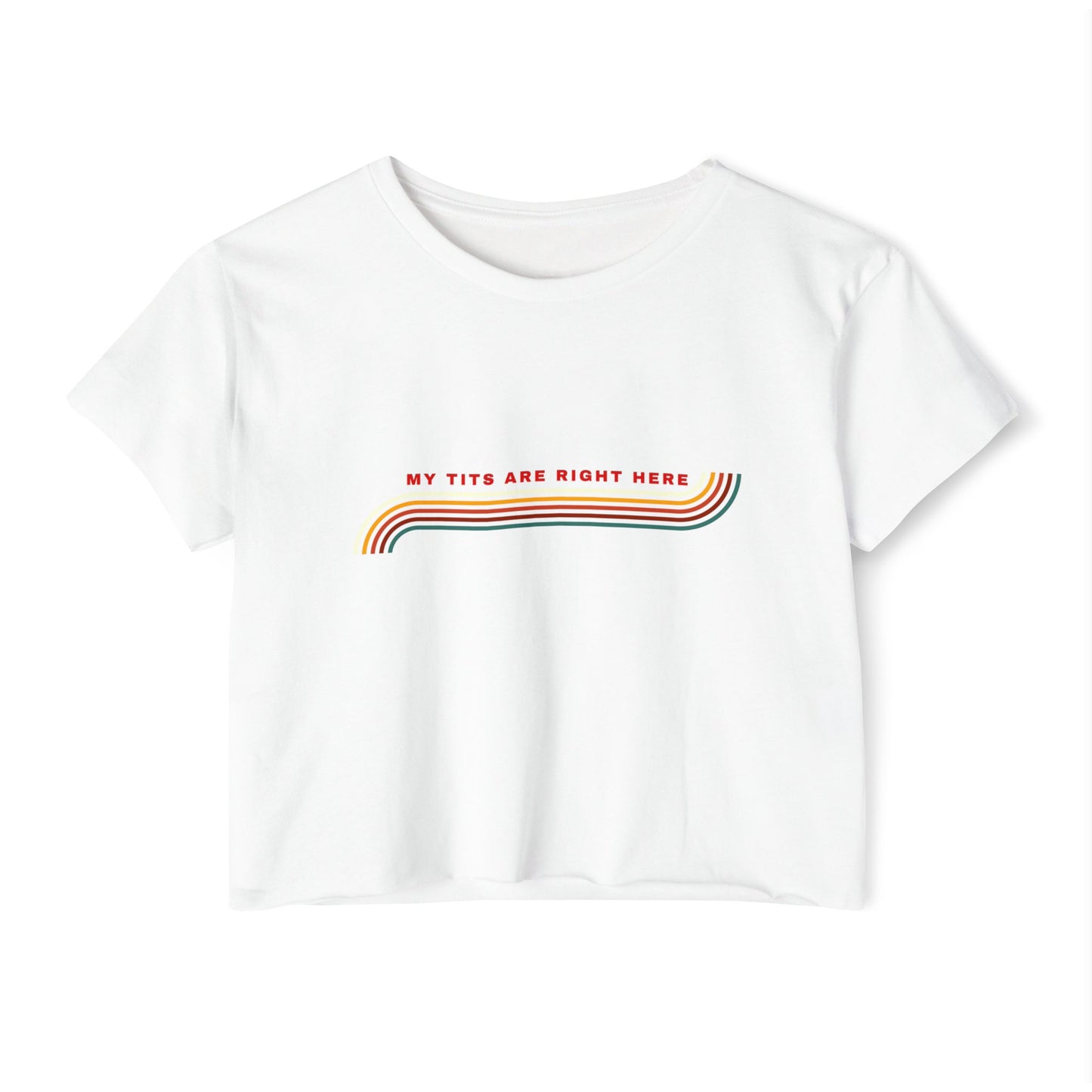 Eyes down here crop top