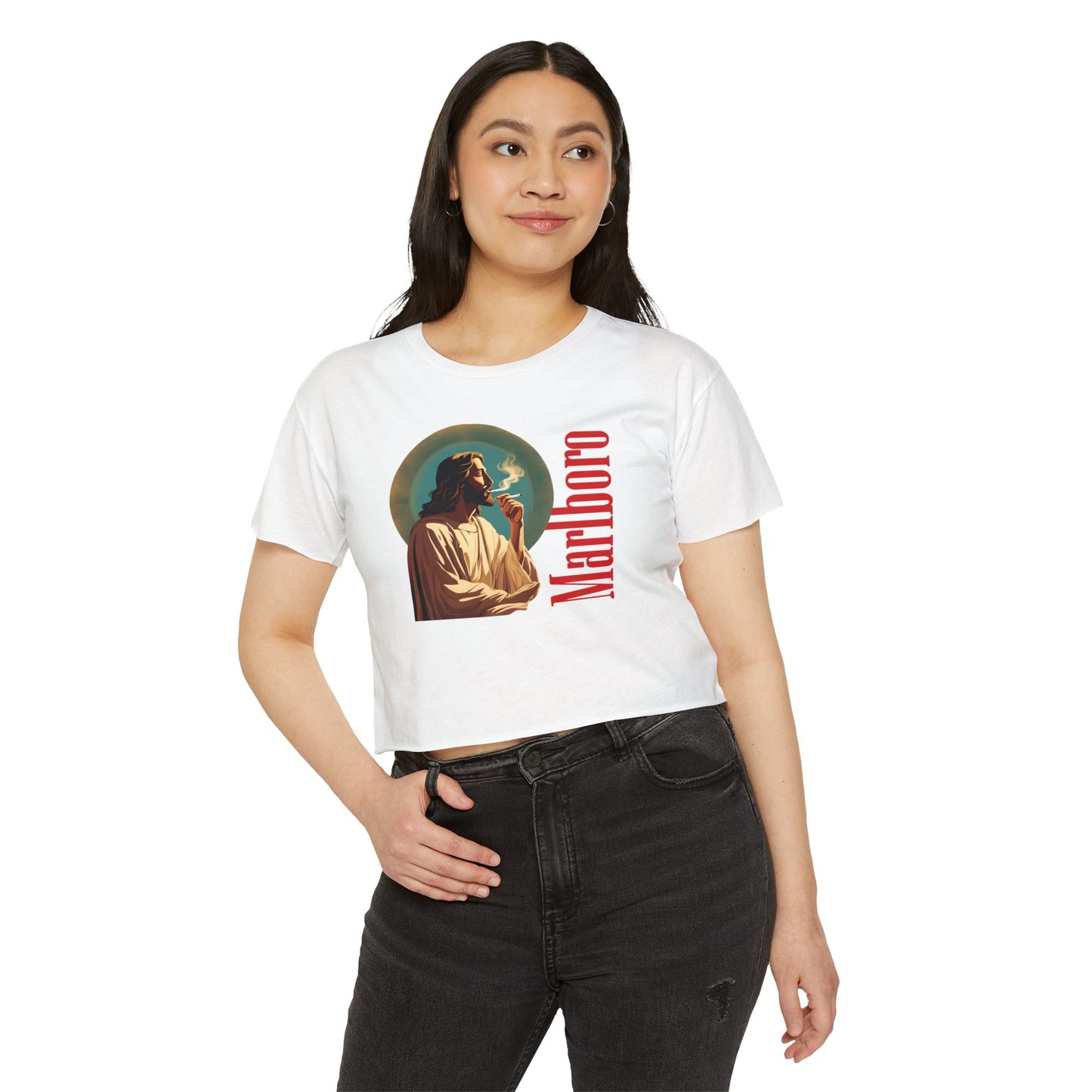 Jesus Marlboro Crop Top