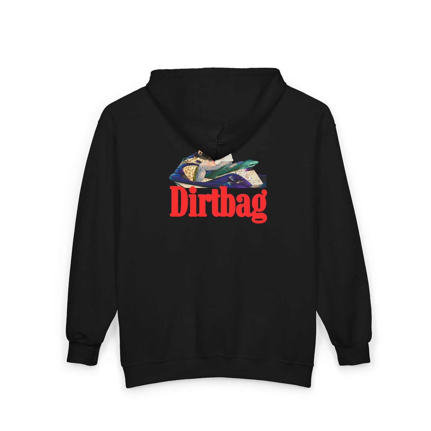 Dirtbag Snowmobile Zip Hoodie — Retro Rider Graphic Sweatshirt