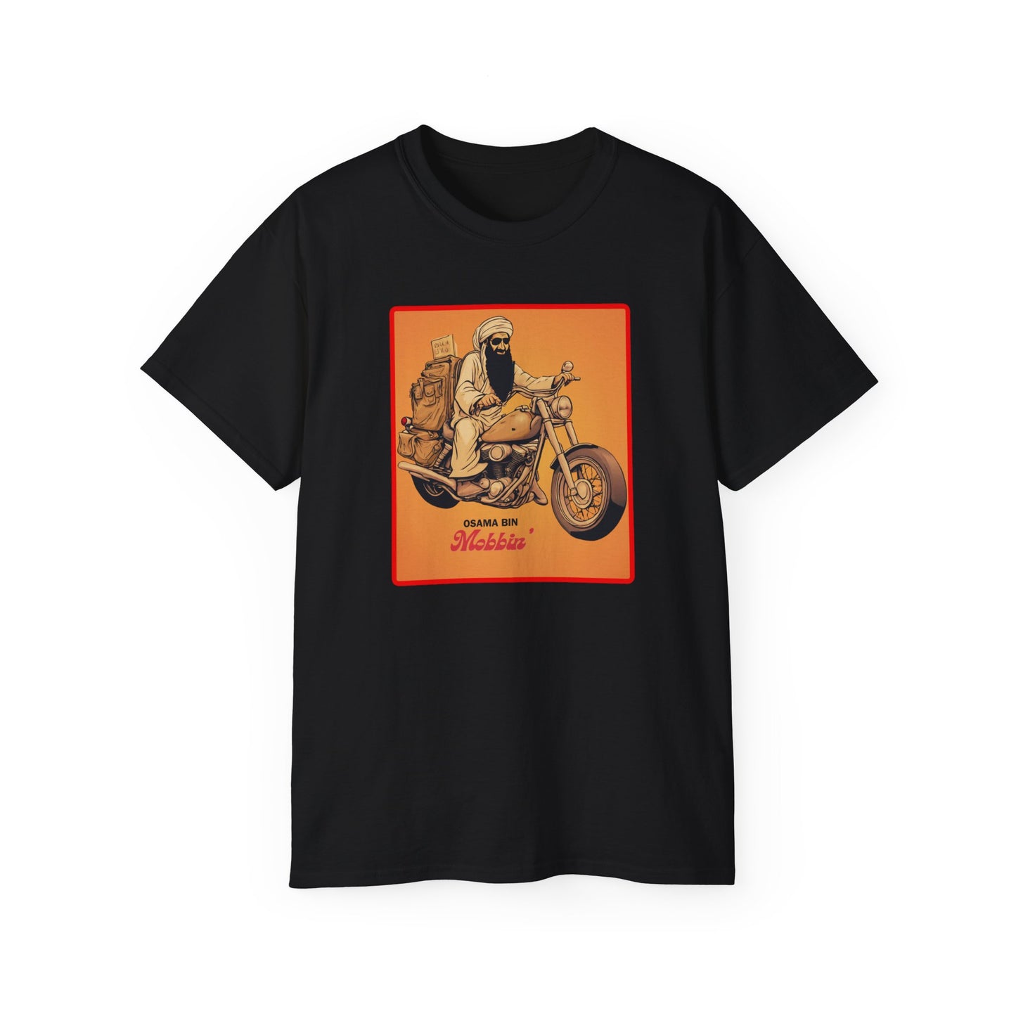 Graphic Tee - Osama Bin Laden Riding a Motorcycle
