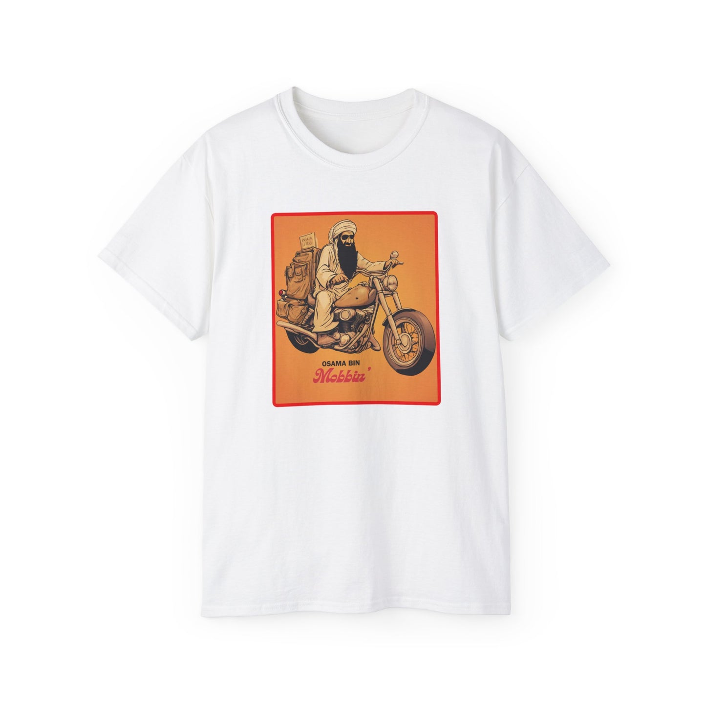 Graphic Tee - Osama Bin Laden Riding a Motorcycle