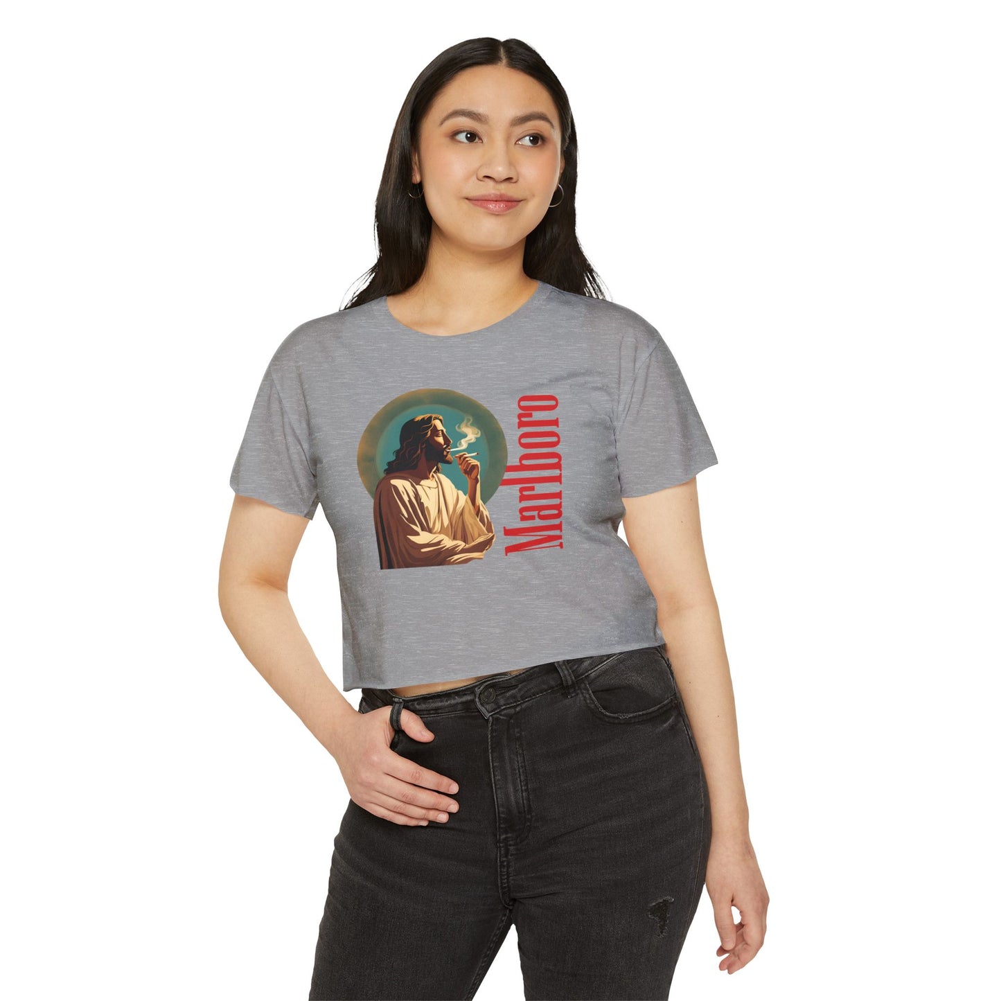 Jesus Marlboro Crop Top