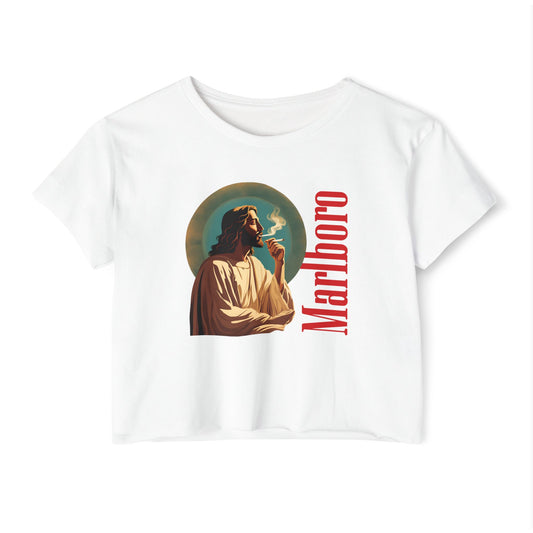 Jesus Marlboro Crop Top